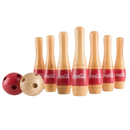 Toy Time Coca Cola Lawn Bowling Game/Skittle Ball Set, Indoor/Outdoor Fun for Toddlers, Kids, Adults 8inch 499744EMX